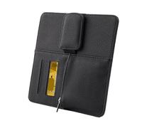Porta carte visive, organizer portaoggetti per visiera per auto, porta occhiali da sole in pelle PU | Tasche multiuso per documenti per auto, organizer interno per patente di guida, carta, penna