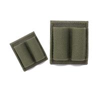 Porta Cartucce Airsoft, Toppa per 2 Cartucce Rotonde, Toppa per Cartucce a 2 Fori per Operazioni Tattiche di Caccia Airsoft 7,62(Green)