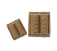 Porta Cartucce Airsoft, Toppa per 2 Cartucce Rotonde, Toppa per Cartucce a 2 Fori per Operazioni Tattiche di Caccia Airsoft 7,62(Brown)