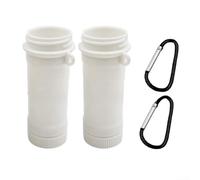 Porta cartucce aromatiche, custodia in ABS a prova di perdite per cartucce Sips, organizer da viaggio portatile per mantenere i sapori freschi, lavabile in lavastoviglie, bianco (confezione da 2)