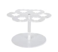 Porta cartucce Flavor - 6 fori acrilico trasparente mensola | organizer trasparente rotondo per cartucce | per bottiglie d'acqua da viaggio, casa, cucina, ufficio, auto, scrivania, bancone angolare