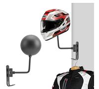 Porta Casco Moto da Parete, Accessori Moto Porta Casco Moto, Supporto per Cappello Girevole a Parete, Supporto da Parete per Casco da Moto, con 2 Ganci