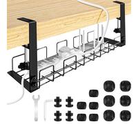 Porta Cavi Scrivania, Portacavi Sotto Scrivania, Cable Management,Cable Management Scrivania,Vassoio per la gestione dei cavi senza trapano a scrivanias per ufficio e casa
