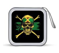 Porta-CD con bandiera dei pirati della Giamaica, portatile, 40 capacità, organizer per DVD, per viaggi in auto, Stile:, Taglia unica