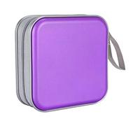 Porta CD Custodia per CD Portafoglio Raccoglitore per DVD Organizer per DVD Borsa portaoggetti Album Plastica rigida 40 Capacità Portatile ViolaPorta CD Custodia per CD Portafoglio per CD Raccogl