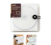 Porta CD, Custodie CD per 12 CD, Porta DVD con Rivestimento Protettivo, Porta CD Auto in PP Trasparente, 15,6x14x1,7 cm
