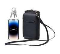 Porta cellulare - 7,87x4,33x1,77 in pelle PU piccola | Elegante borsa a tracolla per cellulare con custodia con cerniera | Tasche multiple per viaggi, passaporto, chiavi | Mini borsa messenger portati