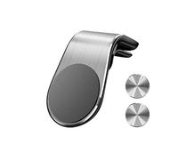 Porta Cellulare Auto Supporto Magnetico Per Telefono Per Auto Per Clip Per Presa D'aria Rotazione Per Cellulare GPS Per Mi Rosso Per Samsung Stand In Supporto Telefono Auto(Silver Fixed Holder)