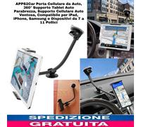 Porta Cellulare da Auto, 360° Supporto Tablet Auto Parabrezza,Supporto Smartphon
