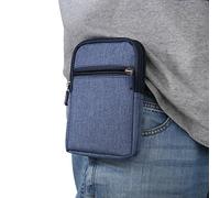 Porta Cellulare da Cintura Uomo, Marsupio per Cellulare Uomo Verticale, Universale Sacchetto Fondina Cellulare Cintura con Clip Piccolo Smartphone Custodia Borsa Portafoglio con Portapenne Moschettone