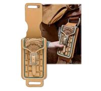 Porta cellulare da sella Western, custodia per cellulare in pelle per uomo, custodia con clip per cintura Fondina con passante per cintura da cowboy con cinturino regolabile