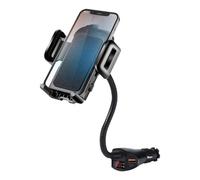 Porta Cellulare Doppio Accendisigari Da Auto | Caricabatteria Auto Rilevatore Tensione Supporto Cellulare Regolabile Auto Supporto cellulare auto