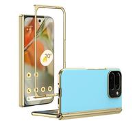 Porta cellulare Filp Case For Google Pixel 10 Pro Fold 2025 Plating Case with Screen Protector Hinge Case,Drop Protection, Scratch Resistant & Shock-Absorbent,Slim Design Frosted Folding Cover(Blue1)