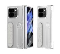 Porta cellulare Filp Case For Google Pixel 10 Pro Fold Case with Stand Built-in Screen Protector, Hinge Protective Case Full-Body Shockproof Protective Phone Case For Google Pixel 10 Pro Fold(Clear)