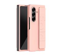 Porta cellulare Filp Case For Samsung Galaxy Z Fold 7 Slim Case + Adjustable Wrist Strap and Lightweight Design, Luxury Hard PC Shockproof Protective Cover Soft Wristband Handheld Phone Cases(Pembe)