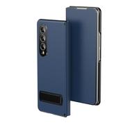 Porta cellulare Filp Case Leather Case with Stand For Samsung Galaxy Z Fold 3 Case Magnetic Protective Soft Grip Luxury Cover For Men/Women, Flip up Kickstand Shockproof Folding Phone Cases(Blue1)