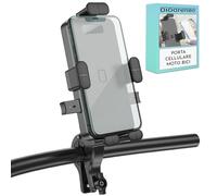 Porta cellulare moto con 5 fissaggi Attacco al manubrio Massima stabilita Compatibile con tutti gli smartphone Rotazione a 360º antivibrazione