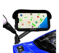 Porta cellulare moto scooter Impermeabile custodia protettiva valido per smartphone fino a 7,2" Visiera antiriflesso fissaggio allo specchietto retrovisore infrangibile porta telefono moto