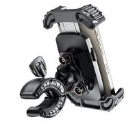 porta cellulare moto, Supporto Telefono moto, Manubrio porta Cellulare Bici,[Smorzamento multivibrazioni] [Rilascio 1S con pulsante] 360°Rotazione, per iPhone 11~16 Series,Huawei, Samsung, 4,7-6,8"