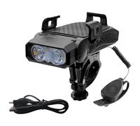 Porta Cellulare Per Manubrio Bici - Luce Anteriore A LED Impermeabile Con Morsetto Per Cellulare - Faro LED Luminoso Per Ciclismo Escursionismo Attività All'Aperto