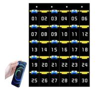 Porta cellulare per scuola, custodia per cellulare, porta calcolatrice scolastica, numerata di piccole parti, diagramma per borse, organizer per armadi con ganci, organizer per scolastici