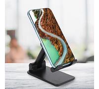 Porta Cellulare Regolabile Supporto Pieghevole Leggero per Uso Domestico e in Ufficio, Materiale ABS, o Bianco, Adatto per Tablet e Telefoni Sotto i 12,9" (BLACK)