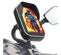 Porta cellulare scooter fissaggio universale infrangibile per specchietti moto e scooter Custodia impermeabile con visiera antiriflesso compatibile con smartphone fino a 7,5"