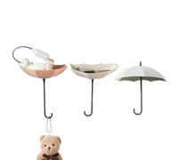 Porta chiave adesiva: ganci da parete ombrelli 3x per chiavi, cappelli e asciugamani | Ganci decorativi per ingresso, bagno o ufficio, un forte organizer per chiavi autoad