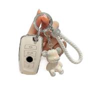 Porta-chiave Per BMW X1 X3 X5 X6 F30 F34 F10 F11 TPU Copertura Cassa Chiave Dell'automobile Borsette Fob F20 F25 G20 G30 G01 G02 G05 F15 F16 1 3 5 7 Serie M2 M3 M4 Guscio per chiave(Blanc)