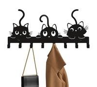 Porta chiave per gatto - Supporto a forma di animali | Ganci da parete creativi | Organizer in metallo resistente per la camera da d'ingresso | Mensola per le chiavi
