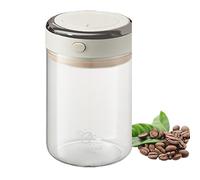 Porta chicchi di caffè - contenitore trasparente in vetro, contenitore a vuoto con coperchio denso per una lunga durata di conservazione | adatto per angolo di caffè, gastronomia, cucina,