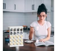 Porta Cialda Caffè | Scaffale Espositore Per L'Organizzazione Con Una Capacità Di 50 Capsule - Supporto Per Le Capsule Di Caffè | Per Uffici Bar Casa Caffè Panettiere Famiglia Interno
