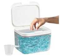 Porta-cialde automatico pop-up per lavastoviglie, 20 x 16,6 x 14 cm, capacità, 2,8 l, sigillato, con misurino per cialde, bombe da bagno, profumatore