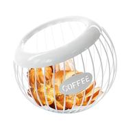 Porta cialde da caffè in ferro, cestino organizer da cucina in stile vintage con robusto, grande contenitore per cialde di caffè, bustine di tè, bricco per latte e pacchetti di zucchero per