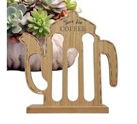 Porta cialde da caffè, in legno, a forma di pentola, elegante e , per banconi e uffici