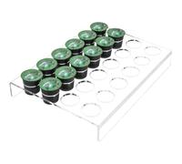 Porta cialde da caffè, organizer in acrilico trasparente per K-Cups, organizer per cassetti per capsule K, contiene 20 capsule di caffè, per cassetti e piani di lavoro
