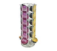 Porta cialde da caffè rotante (set da 1), supporto per capsule a 360°, può contenere 24 cialde ciascuno, organizer salvaspazio per cucina e bar