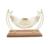 Porta Cialde in Ferro, Cestino per la Conservazione delle Capsule con Base in Legno, Organizzatore per Cialde da Appoggiare sul Piano di Lavoro della o in Ufficio, Capacità