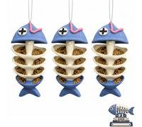 Porta Cibo Da Giardino A Forma Di Lisca Di Pesce, Accessorio Decorativo For Supporto For Alimentazione Di Uccelli Selvatici In Materiale Stampato In 3D, For Gli Amanti Degli Uccelli(3psc)