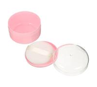 Porta Cipria con Piumino Rosa in Plastica, con Setaccio e Coperchio | Contenitore Portatile per Polvere Libera, Accessorio per Cambio Pannolino e Uso Domestico, 1 Pezzo