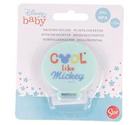 Porta Ciuccio Disney Mickey Mouse in plastica alimentare per bambini per evitare che il ciuccio cada o perda accidentalmente.