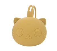 Porta ciuccio, porta ciuccio portatile, in silicone con cordino, porta capezzoli, grazioso contenitore a di gatto, per borse fasciatoio, passeggini o portafogli, giallo, vedi descrizione, Vedi