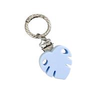 Porta clip for cappello for donna Uomo Design a foglia di fiore Cappelli paglia in plastica in lega Cappellini da matrimonio spiaggia a mani libere(Leaf-Blue,5PCS)