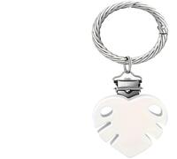 Porta clip for cappello for donna Uomo Design a foglia di fiore Cappelli paglia in plastica in lega Cappellini da matrimonio spiaggia a mani libere(Leaf-White,2PCS)