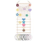 Porta Clip Per Artigli | Portacravatte Scrunchie Boho Macrame Home Decor | Rete Portaoggetti Per Fermagli Per Capelli Dietro La Porta, Organizer Per Per Capelli | Per Le Donne Ragazze Camera
