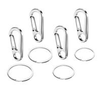 Porta clip - per cani | Attacco rapido per piastrina per cani in acciaio inossidabile | Set da 4 pezzi per allenamenti avventurosi all'aria aperta, stabile e sicuro, vestibilità universale,