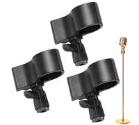 Porta clip per microfono - Set di morsetti antiscivolo in ABS da 3 pezzi, adattatore universale per montaggio microfono, di estensione portatile per registrazione in studio, attrezzatura per st