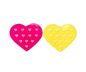 Porta Colla per Extension Ciglia in Vetro a Forma di Cuore 2 Pezzi | Supporto per Falso Ciglio e Lavoro di Allungamento, Facile da Pulire e Resistente All'usura