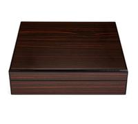 Porta Collane Chiuso Scatola Per Sigari In Legno Scatola Idratante Da Viaggio Per Sigari Sigillata Cedro Di Capacità Semplice E Portatile(Black)