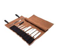 Porta Coltelli Cucina Borsa, Custodia Coltelli Chef Professionali, 15 Scomparti Borsa Coltelli Chef da Cucina in Tela Cerata, Ideale Utensili Cucina come Regalo per Papà e Marito